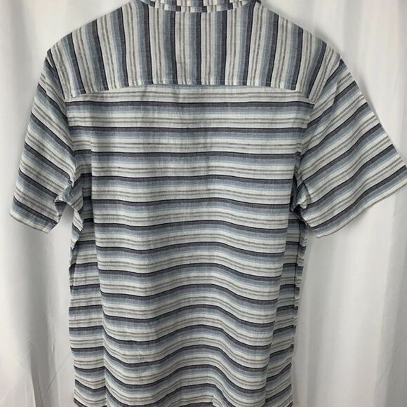 Men’s Target Goodfellow & Co Striped Linen Blend Button Up Shirt M NWT - Picture 5 of 5